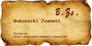 Bukovszki Zsanett névjegykártya